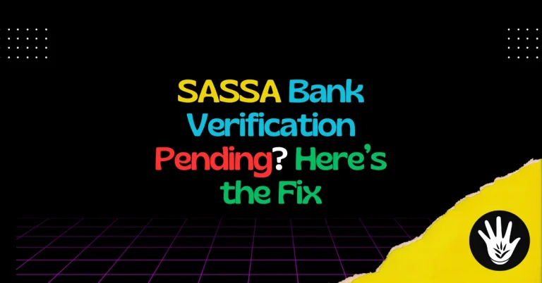 Verify Pending Bank Details SASSA