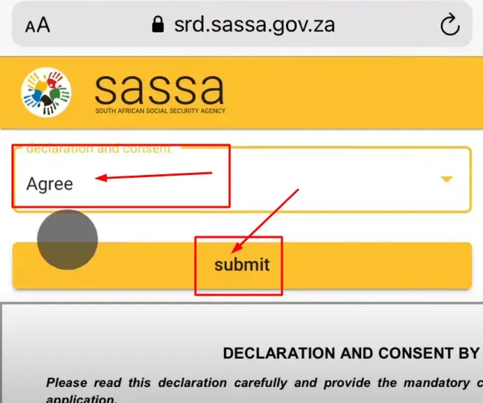 declaration and consent