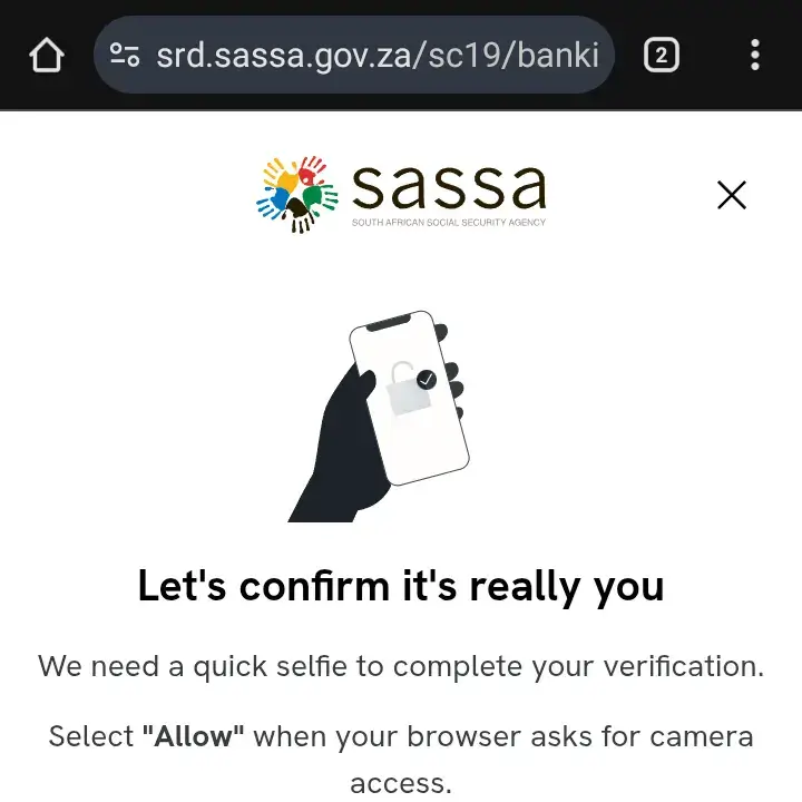 take a selfie sassa srd name update