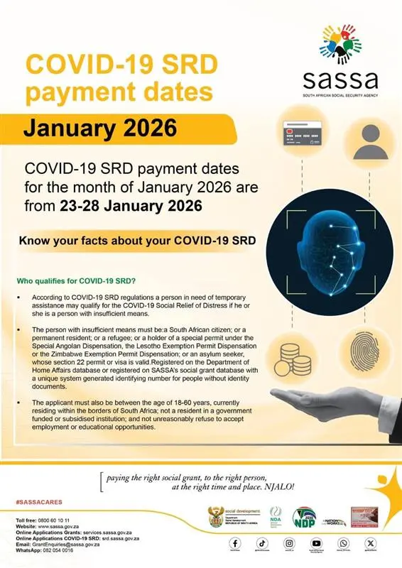 SASSA Payment Dates for SRD R370 January 2026 SASSA Payment Dates for SRD R370 January 2026